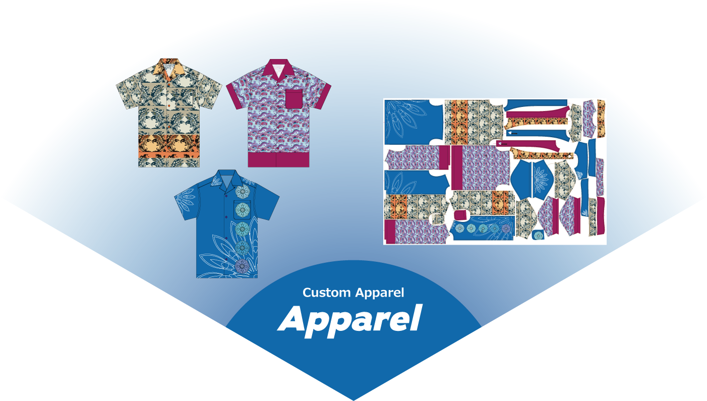 Nesting example: custom apparel